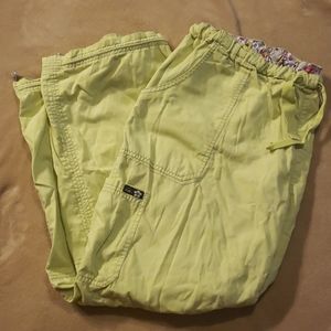 Lime Green Koi Scrub Pants